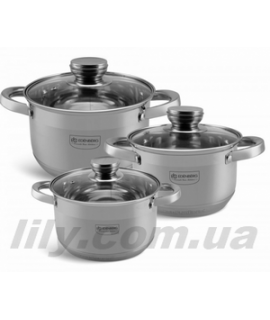 4031 Набір каструль 3шт 2.1/3.0/4.0л