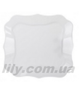 120-12 Тарілка квадратна  white 30см Flower Vinnarc