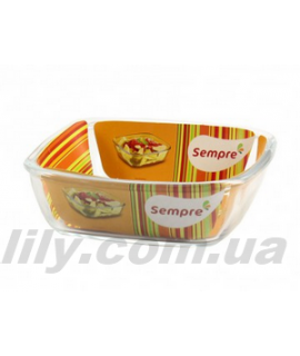 6311 Форма скляна жароміцна квадратна 1,5л