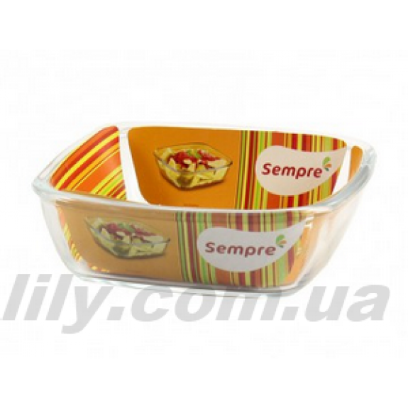 6311 Форма скляна жароміцна квадратна 1,5л