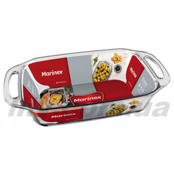 6539 Форма скляна жароміцна прямокутна з ручками 3,5л